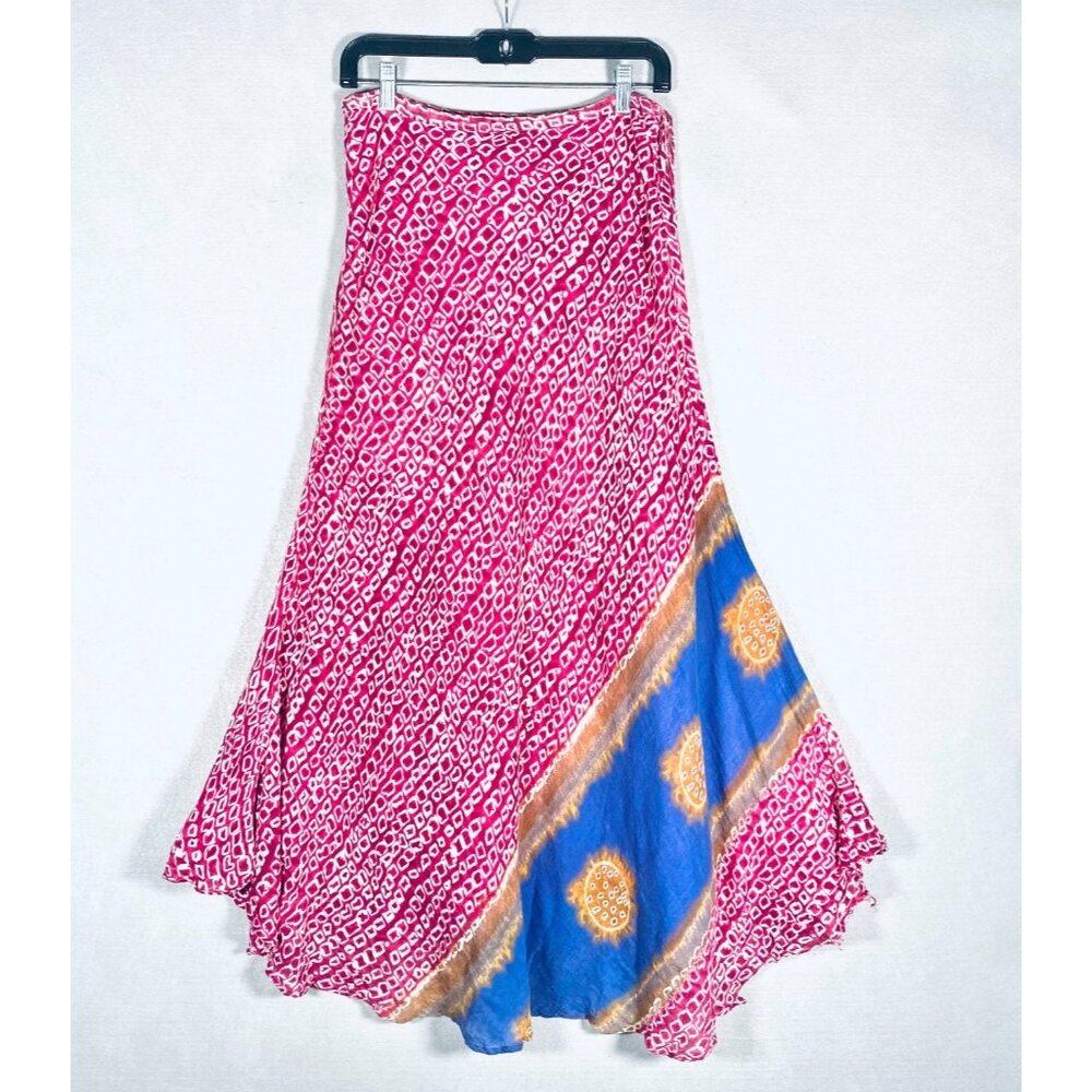 Isabella Bird Maxi Skirt Womens S Pink Cotton Maxi Costal Cowgirl Cottage